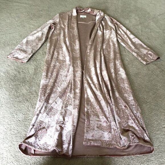Jovonna Premier Velvet Champagne Kimono Duster Jacket - Picture 1 of 5